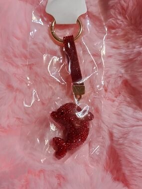 Sparkling Red Dolphin Keychain - Women Accessories